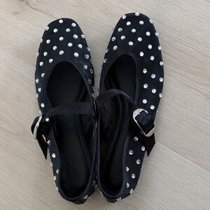Old Navy Black Studded Flats